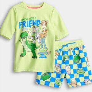 Disney  Pixar's Toy Story Toddler Boy Rash Guard & Bottoms Set  Sz  3T
